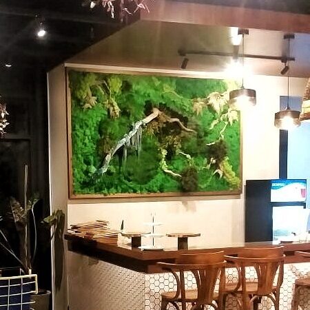 Large preserved moss frame
